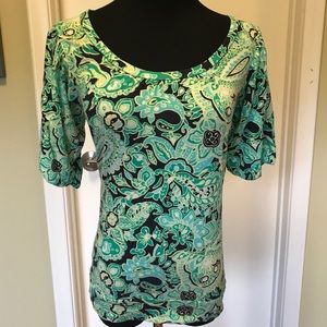 Loft Colorful Scoop Neck Tee - Size XS
